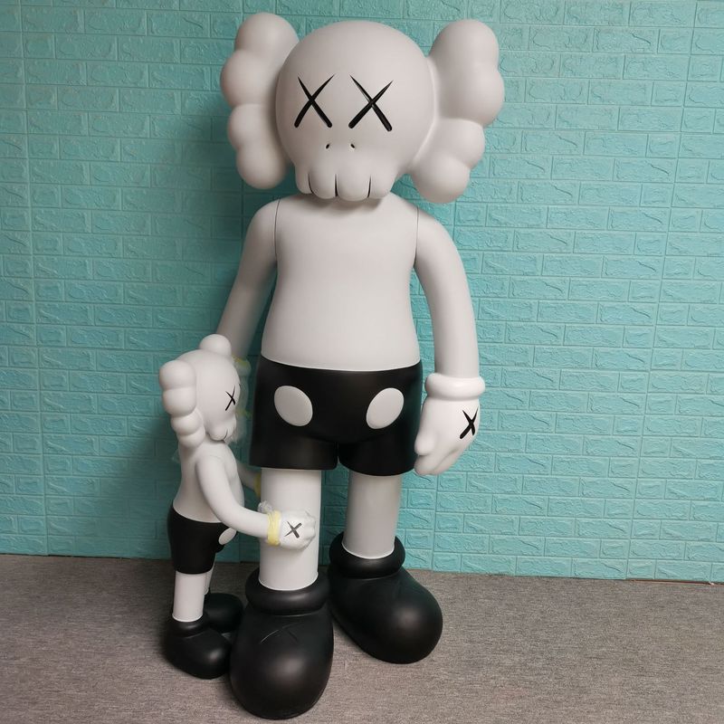 インターネット有名人のトレンディな Kaws 漫画のグラスファイバー彫刻人形暴力的なクマのセサミストリートホームディスプレイ床置き大型装飾品|undefined