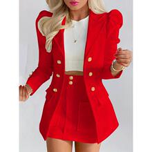 S 50480 Printed Princess Sleeve Suit ӡ����������װ���¿