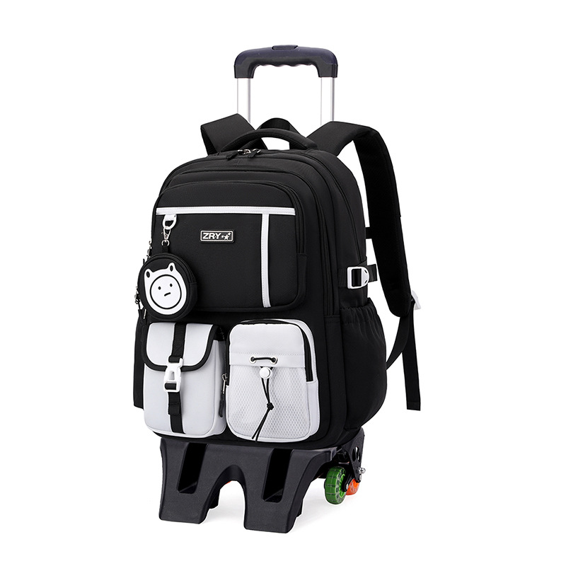 Nueva mochila de tirón para estudiantes de escuela primaria niñas 3 - 6 grados estudiantes de gran capacidad de moda mochila de tirón para estudiantes ligeros