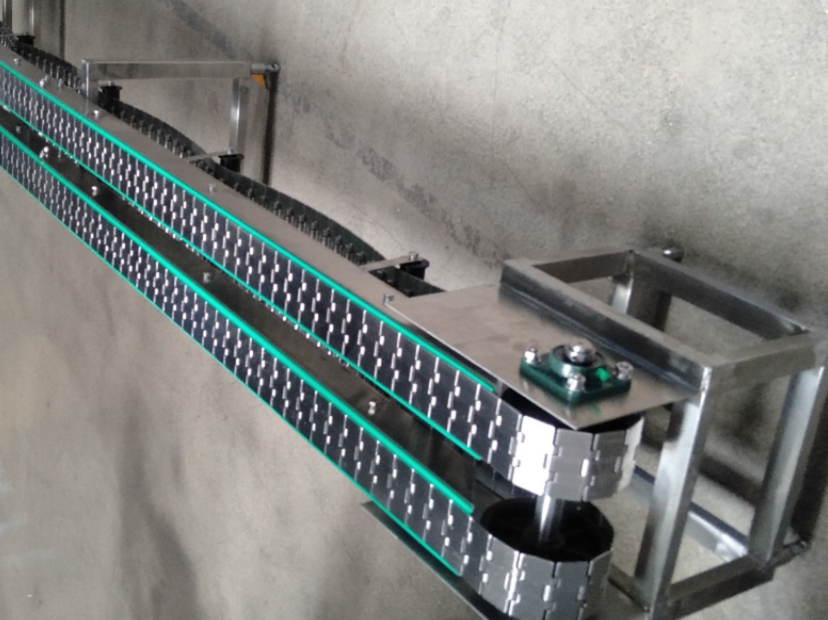 输送设备大桶水输送带不锈钢链板桶装线输送带