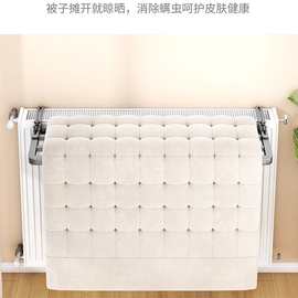 晾衣架窗户阳台晾晒架免安装防盗网晾晒置物架挂衣架暖气片可定制