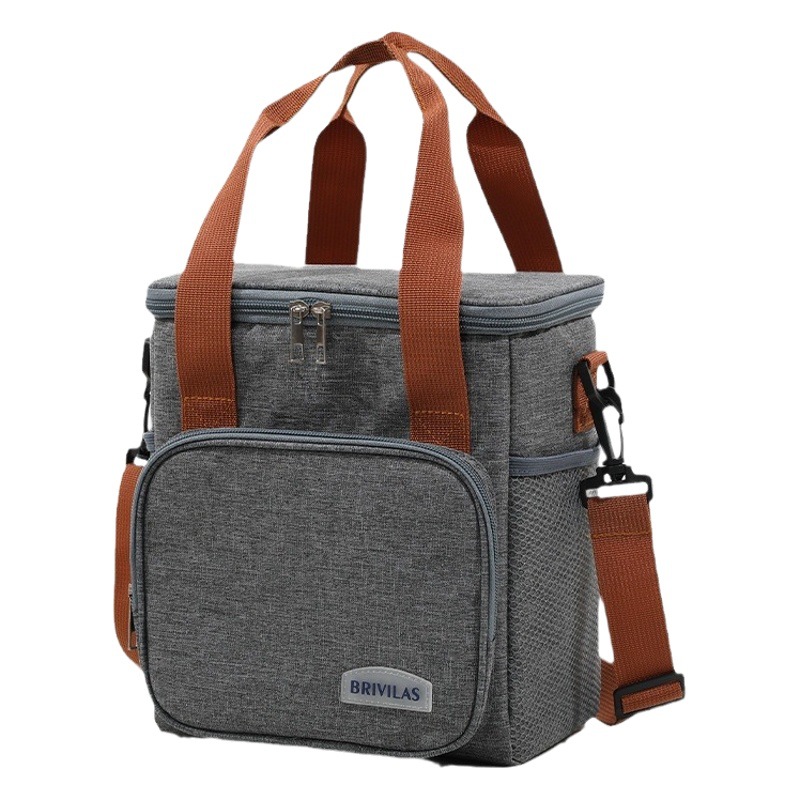 Nueva bolsa de hielo grande crossbody bolsa de picnic bolsa de aislamiento bolsa de almuerzo engrosada bolsa de trabajo bolsa de almuerzo escolar con bolsa de leche trasera