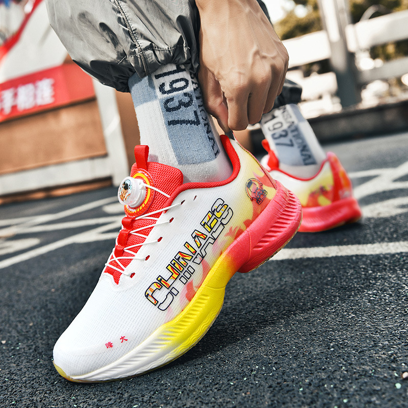 2025 nuevos zapatos para correr con botones giratorios de la serie Nezha para hombres y mujeres zapatos antideslizantes ultraligeros con amortiguación