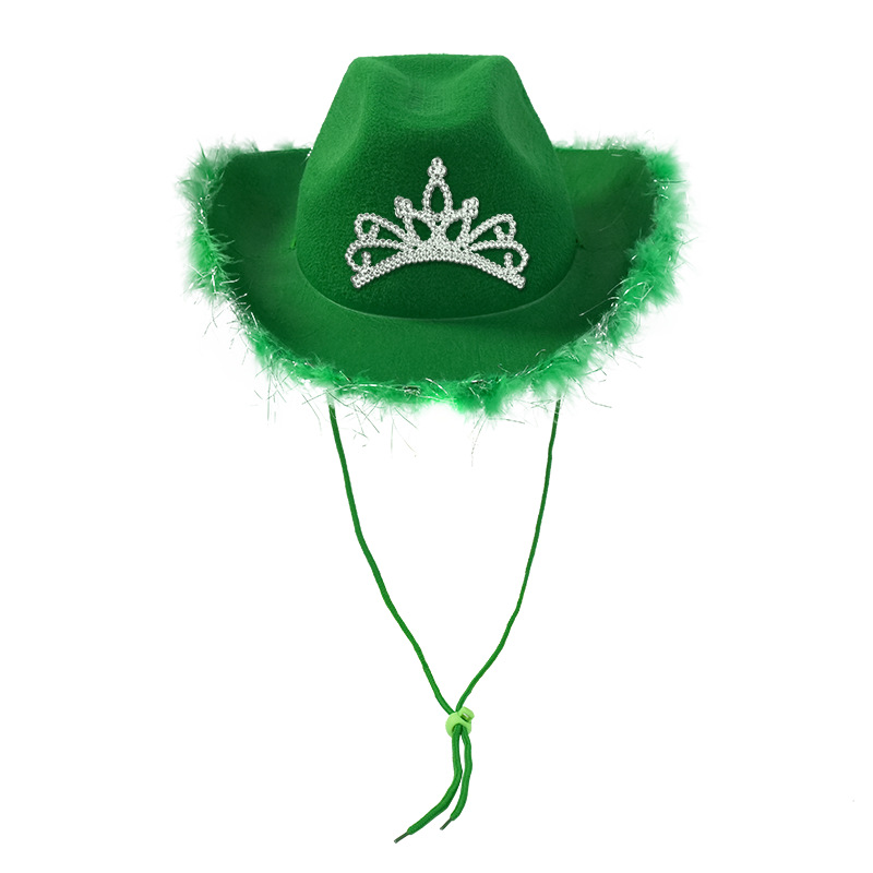 Sombreros de corona de lana sólida, nuevos sombreros de vaqueros industria pesada occidentales, sombreros de Halloween, sombreros de fiesta, sombreros de fiesta