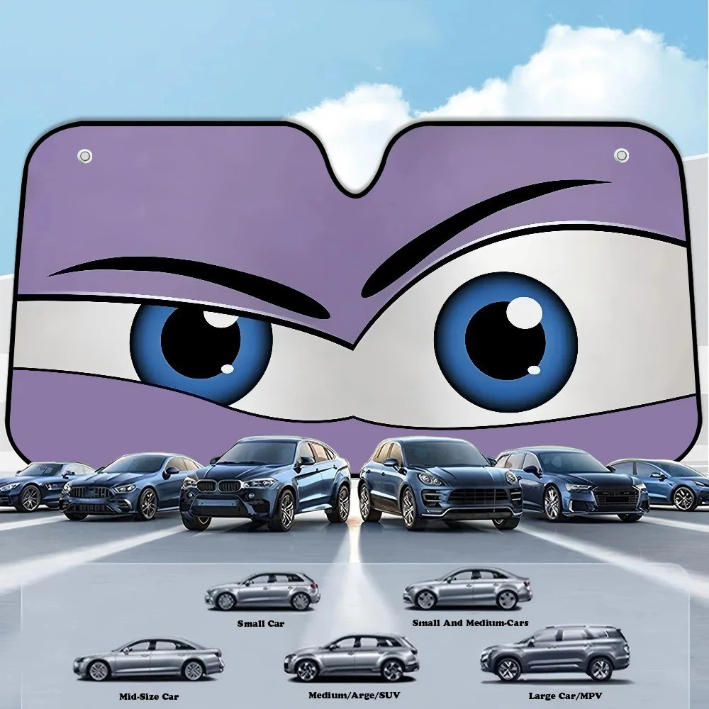 Cross-Border Dropshipping Amazon Hot-Selling Fun Eye-Shaped Car Sunshade for Windshield Sun Protection and Heat Insulation