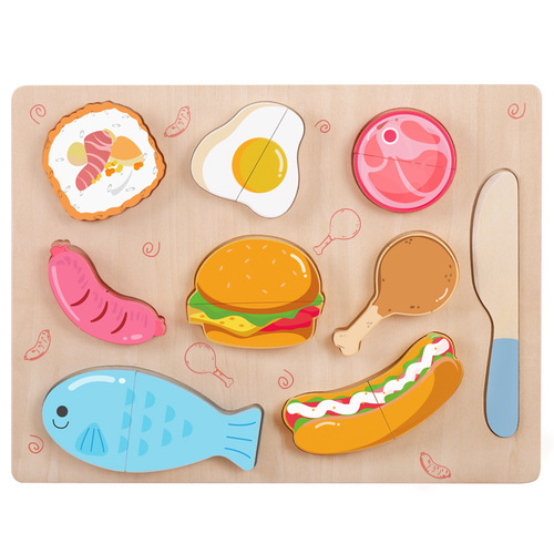 Children's wooden magnetic fruit cutting toy, fruit and vegetable cutting music, educational toys for every kitchen