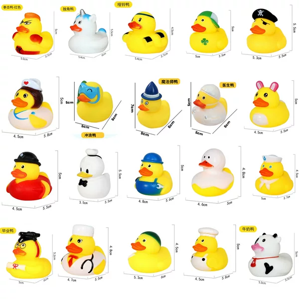 Beach Milk Tea Shop Christmas Duckling Children's Water Play Squeaky Professional Duck Halloween Easter Shaped Duck