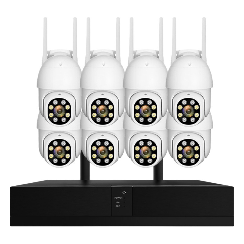Conjunto de 6 millones de cámaras domo de vigilancia inalámbricas de 8 canales de alta velocidad para tiendas, visualización móvil, equipo de monitoreo WiFi