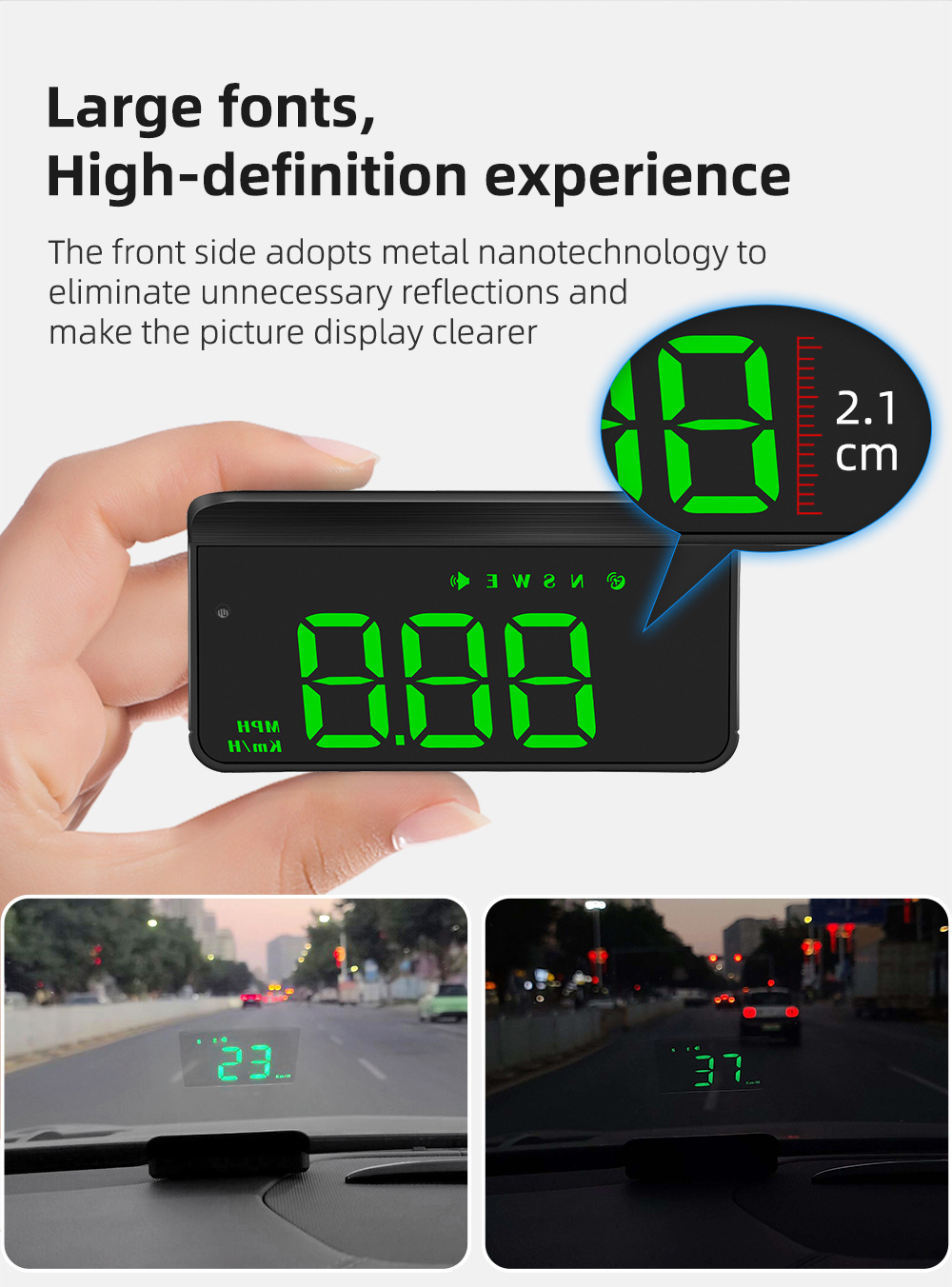 Cross-Border Hud Head-Up Display M1 Car Gps Speed Multi-Function Instrument Projector High-Definition Universal for Cars