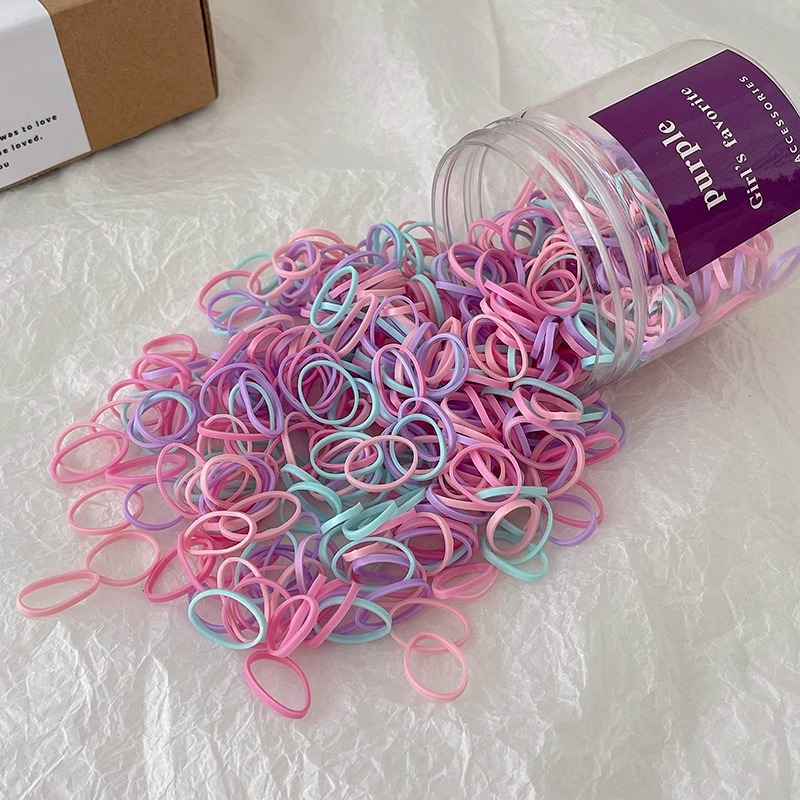 Cuerda para la cabeza con lazo para el cabello con cola de caballo para niños pequeños 2025 nueva banda de goma desechable para bebés cuerda para el cabello con funda de cuero pequeña duradera