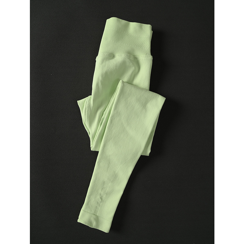 DF mismo estilo pantalones de yoga sin costuras mate leggings para correr de secado rápido pantalones de yoga roscados pantalones de chándal de verano mujeres