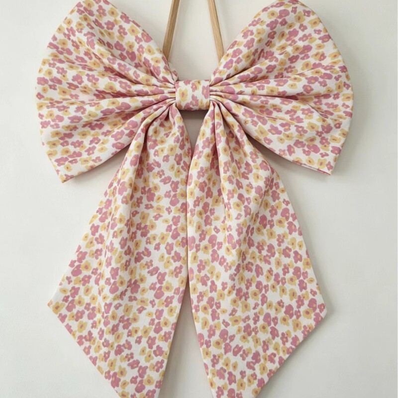 Bowknot New Style Floral Fresh and Simple Style Christmas Ornaments Home Decoration Bowknot Printed Ribbon Decorations