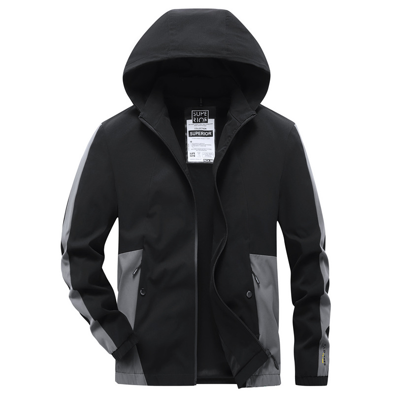 2024 chaqueta de los hombres de Amazon primavera y otoño sombrero desmontable chaqueta deportiva casual más tamaño ropa de los hombres de moda al por mayor