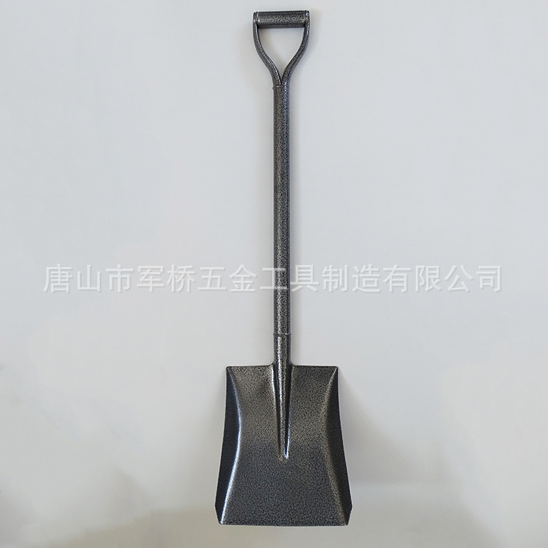批发非洲也门市场农用工具铁锹铁铲铁柄D握把