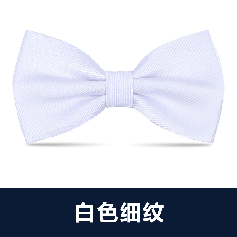 ↬↬↬흰색 잔줄무늬 보타이