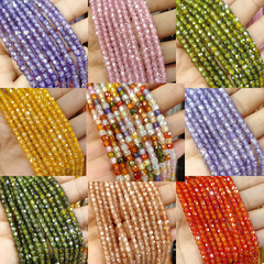 4*3mm天然ジルコン散珠半製品切断ビーズキャンディー色ジルコンビーズdiyアクセサリー卸売り
