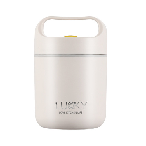 Breakfast Cup 304 Stainless Steel Soup Cup with Lid and Spoon Portable Oat Cup Sealed Milk Cup Soy Milk Cup Soup Can Gift