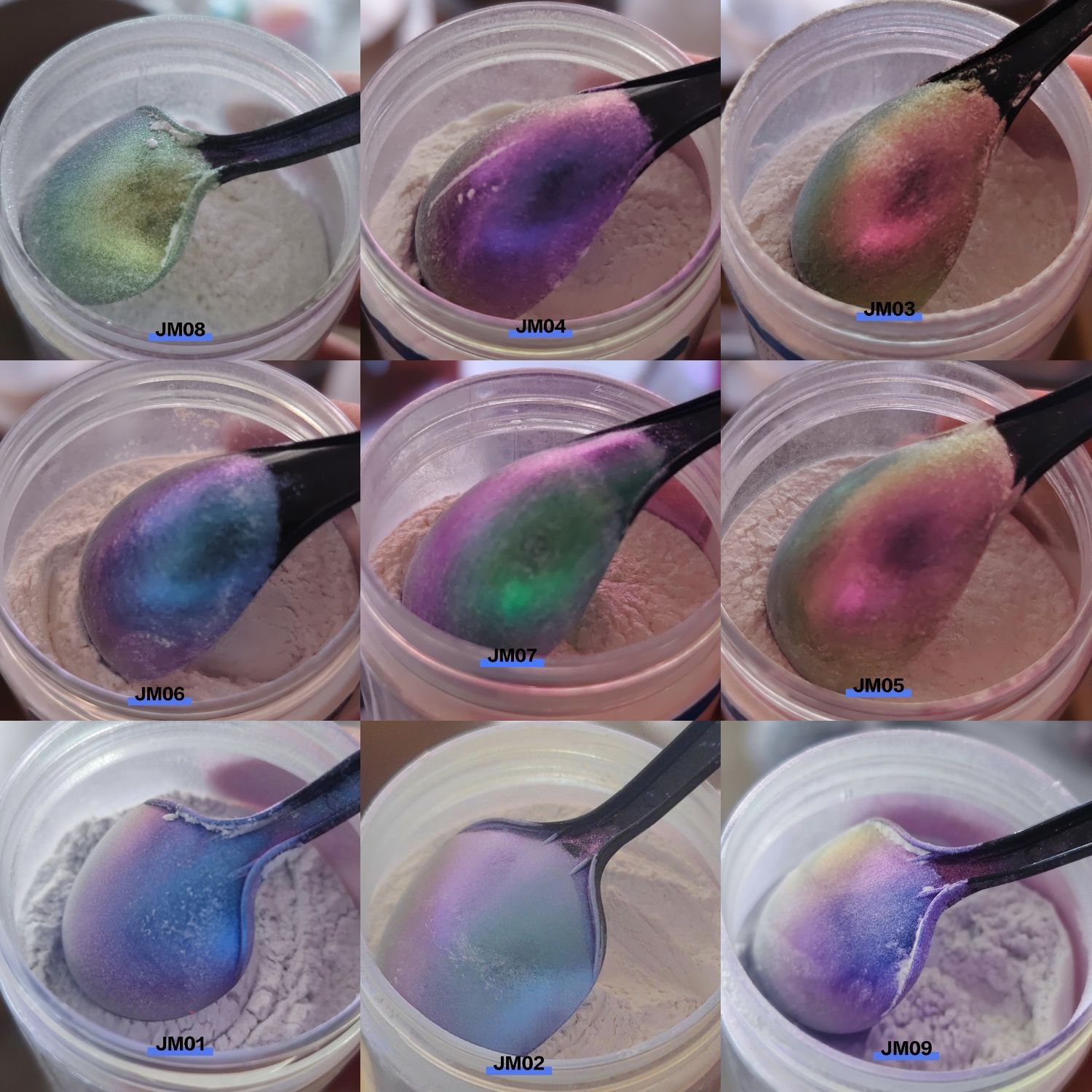 600目幻彩白变色龙闪粉渔具水彩火漆流麻用偏光变色龙珠光粉10g