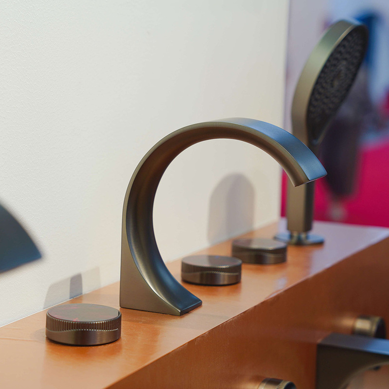 Manufacturer Wholesale Cross-Border E-Commerce Engineering Use Two-Hole, Three-Hole Basin Faucet Washbasin Household Bathroom All-Copper