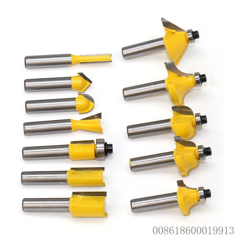 1/4柄1/2柄6柄8柄12件套木工铣刀套装 12PCS ROUTER BIT SET详情6