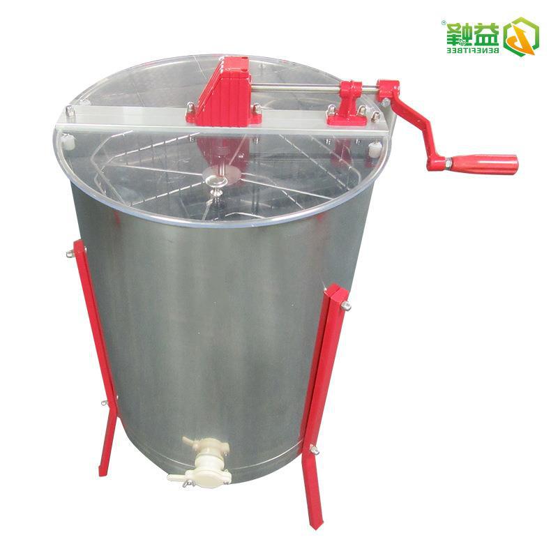 养蜂工具 4框手动出口型纯不锈钢摇蜜机摇蜜桶蜂蜜分离机 蜂具