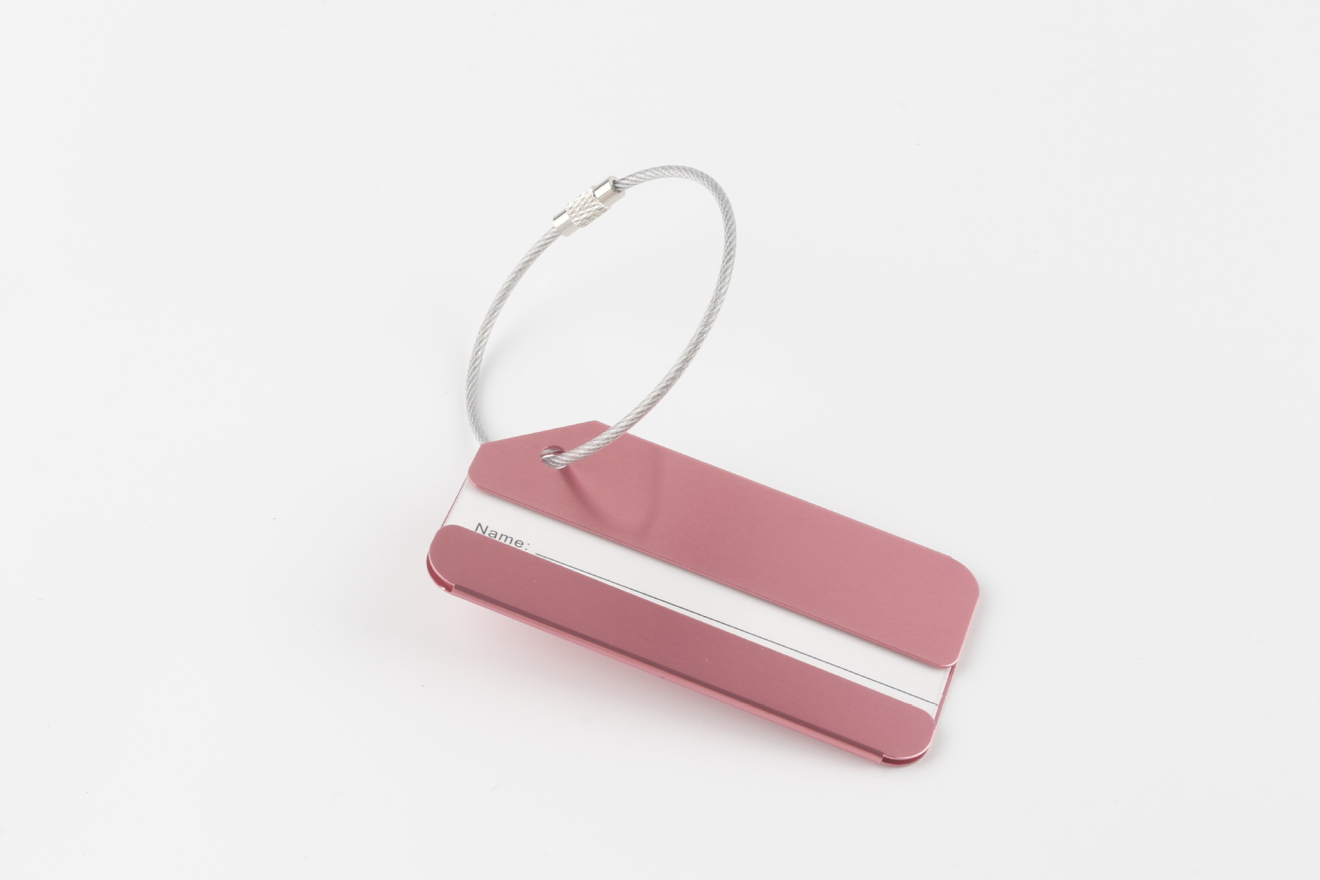 Directo de fábrica de aleación de aluminio metal avión equipaje etiqueta de equipaje listado ID Tarjeta de Identificación multicolor en stock