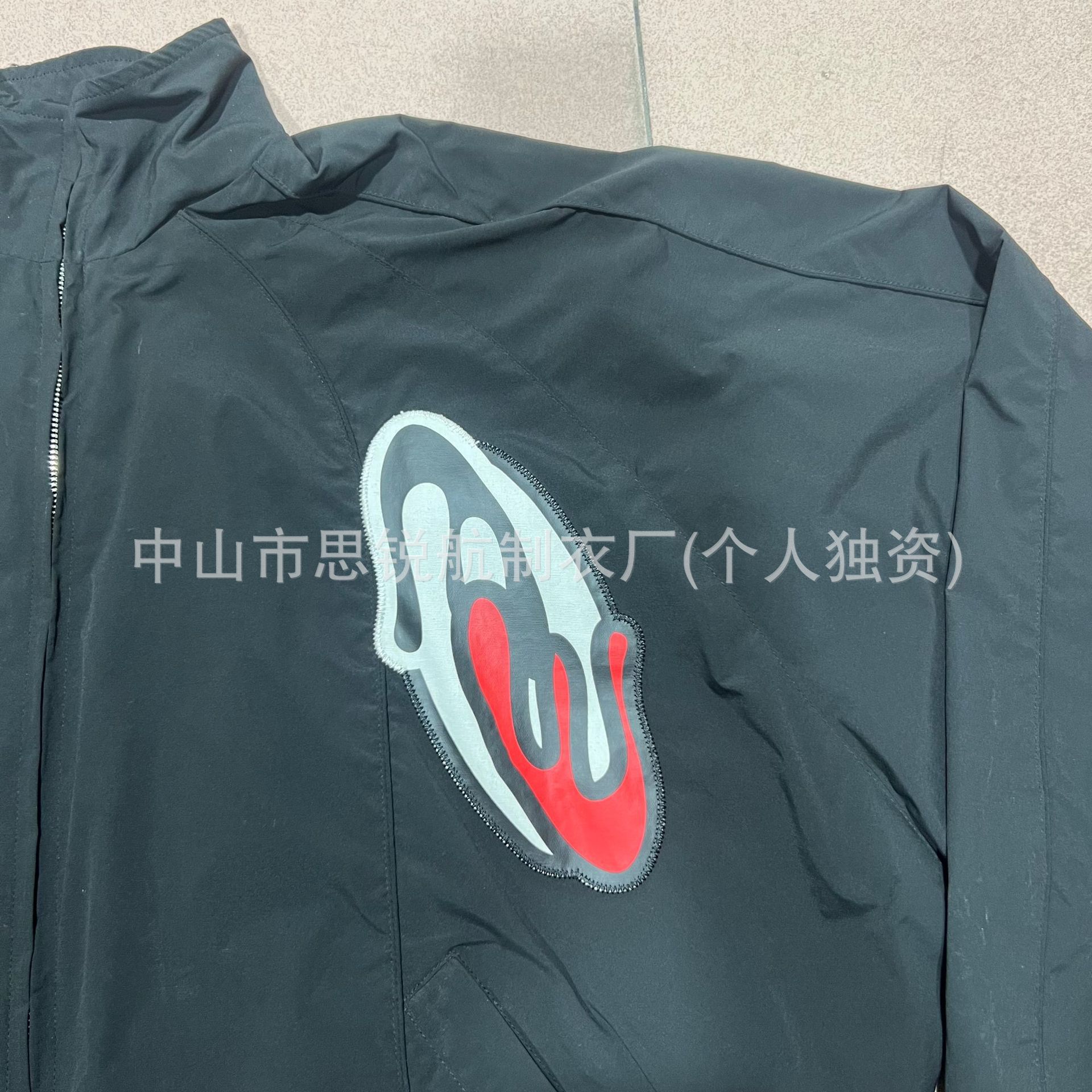 D&G风格男士深色立领棒球服复古美式刺绣徽章夹克秋冬百搭男装定