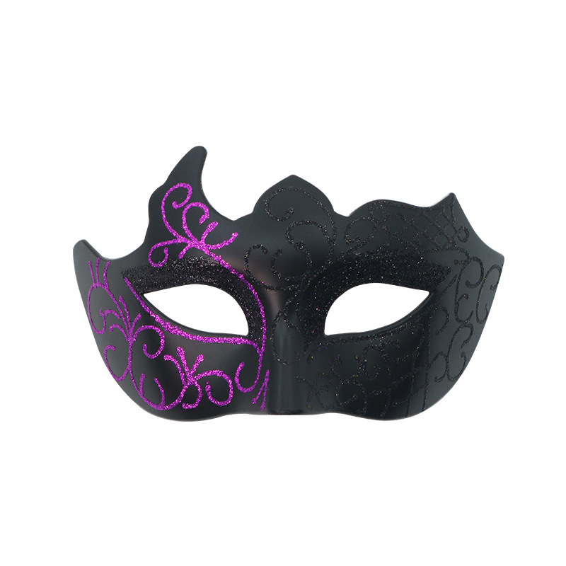 Máscara de zorro hueco transfronteriza polvo polvo máscara multiángulo máscara de mitad de cara máscara de Halloween carnaval máscara de baile