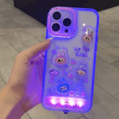 跨境立体la布布来电闪适用苹果17ProMax手机壳iPhone16全包保护套