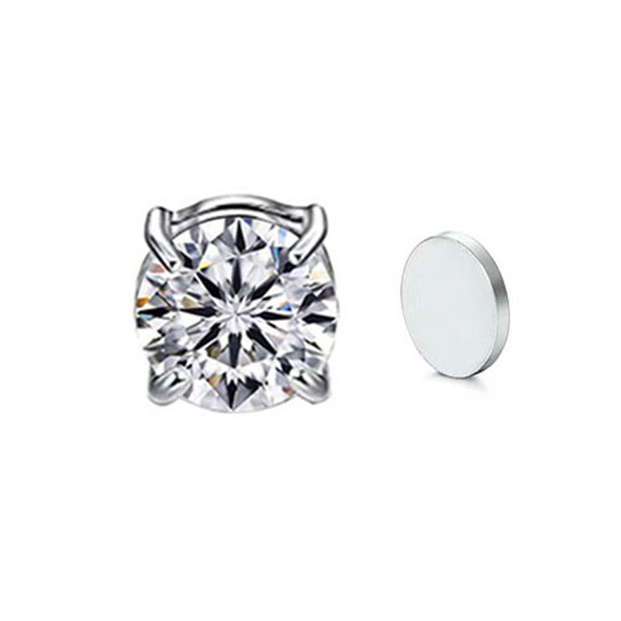 Suministro directo de fábrica no perforado falso oído espárragos simple material de acero inoxidable de moda todo-fósforo americano ZIRCON imán oreja clip