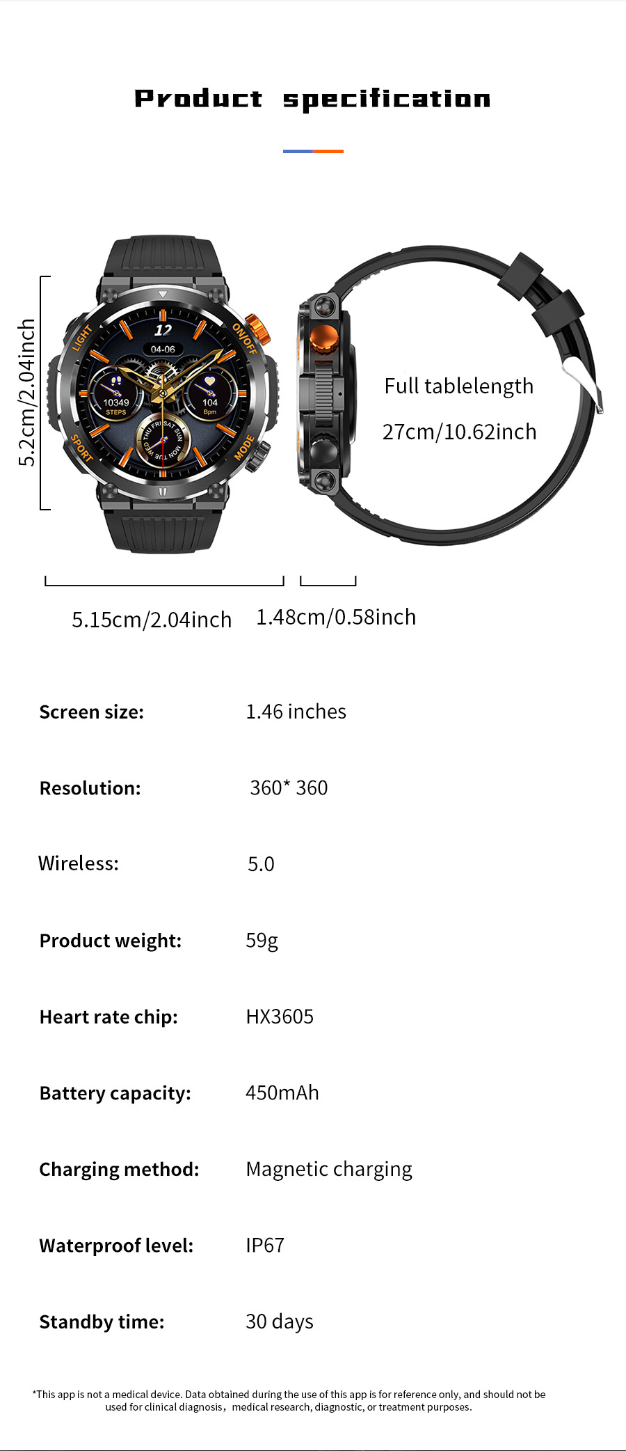 Smartwatch With Bluetooth Calling Heart Rate And Blood Pressure_voghion.com