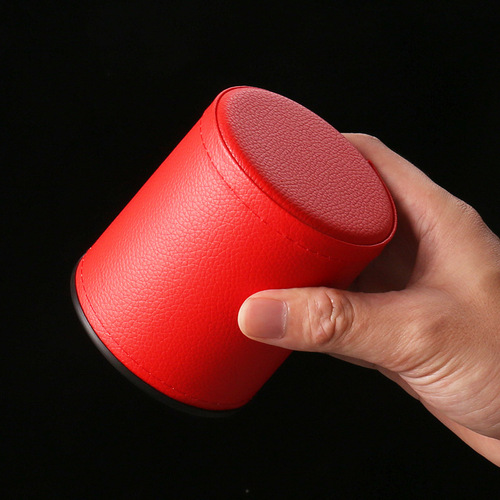 Bar KTV leather sieve cup Internet celebrity silent and noise-cancelling entertainment color cup Lychee pattern dice cup shaker cup commercial use