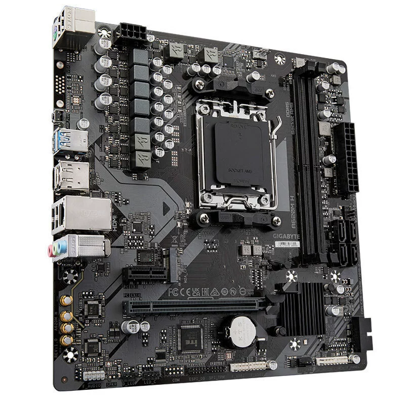 Материнская плата Gigabyte GIGABYTE A620M H DDR5 для настольного ПК, совместима с AMD 7800X3D