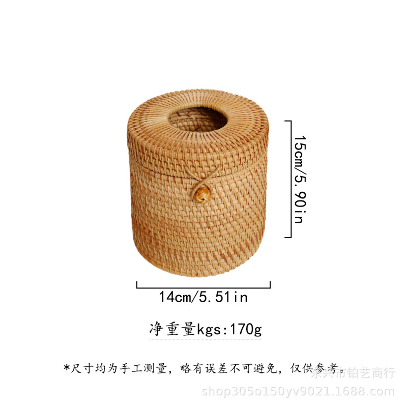 秋藤純手編み紙箱客間茶卓ティッシュ収納箱紙引き器|undefined