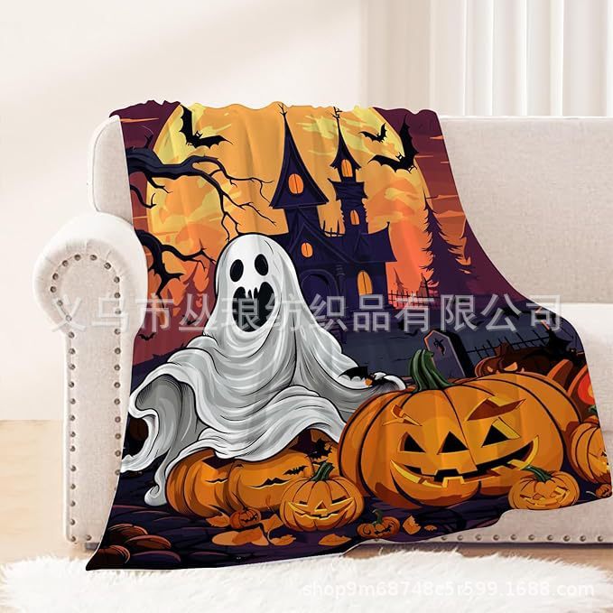2025年アマゾンのホットなハロウィーンとクリスマスの限定ギフトブランケット工場卸売は写真で印刷できます|undefined