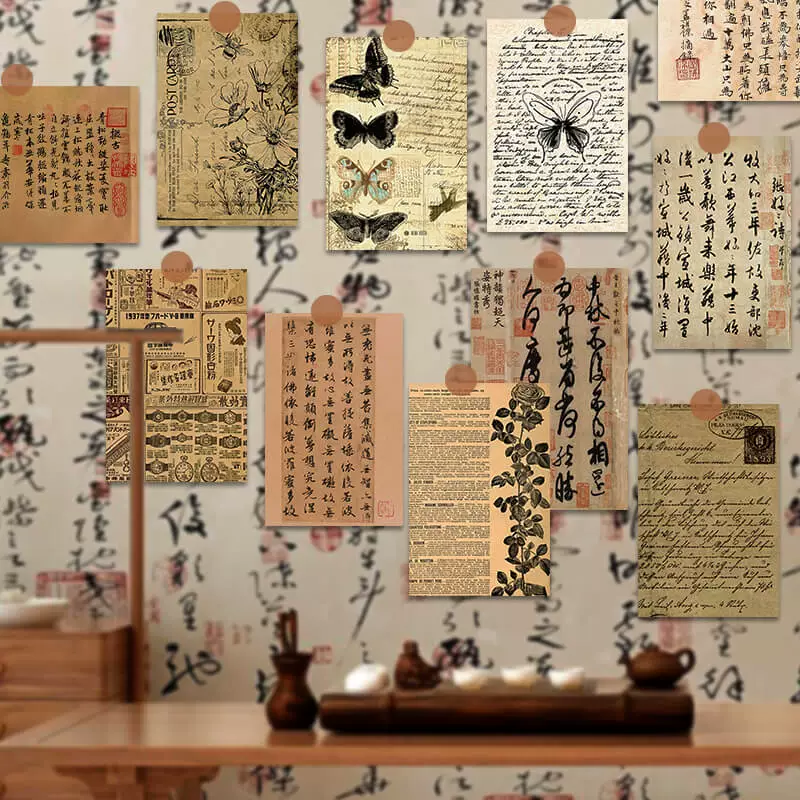 纸梵 Портретные открытки, кисти для письма, серия плавающей бумаги, студенческая литература и искусство памятные поздравительные открытки, открытки