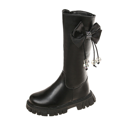 Women's Knee-High Boots Autumn/Winter New Bowknot Long Boots for Girls Fashion Princess Boots Wholesale