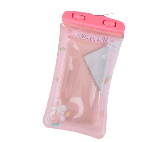 Cartoon mobile phone waterproof bag, swimming and diving touch screen protective cover, air bag, floating and drifting artifact, mobile phone sealing bag