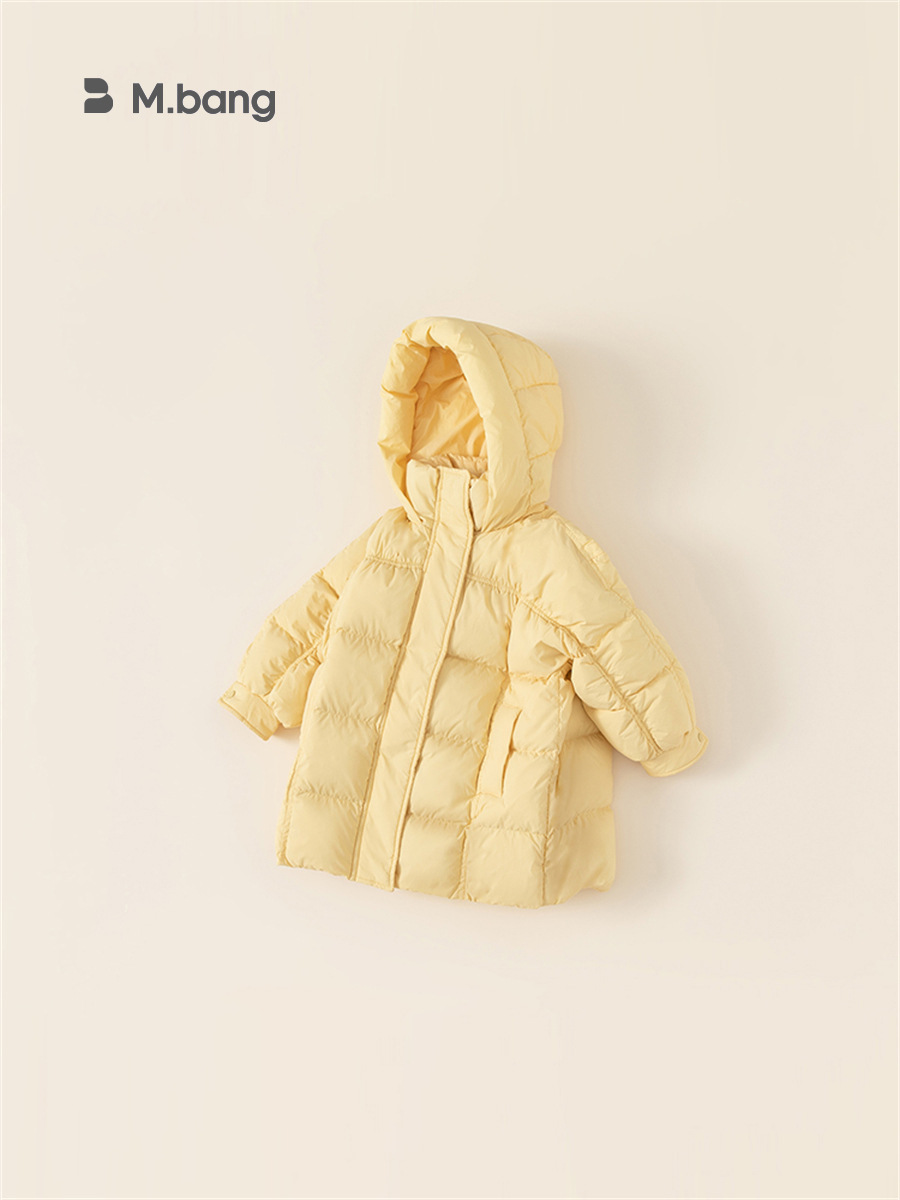 Youbao ropa para niños nueva chaqueta de invierno para bebés tres pruebas 90 terciopelo de pato blanco abrigo con capucha para niños de longitud media