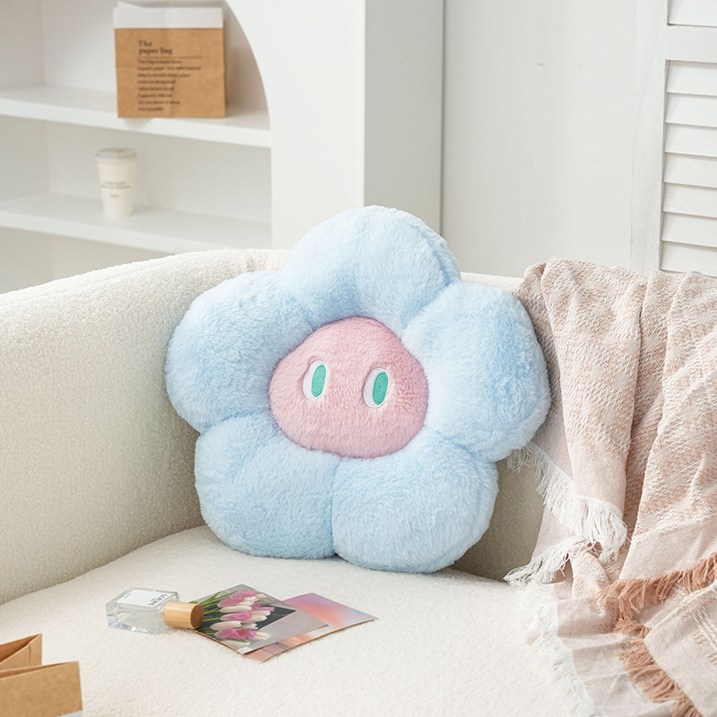Dopamine Flower Pillow-Blue Pink