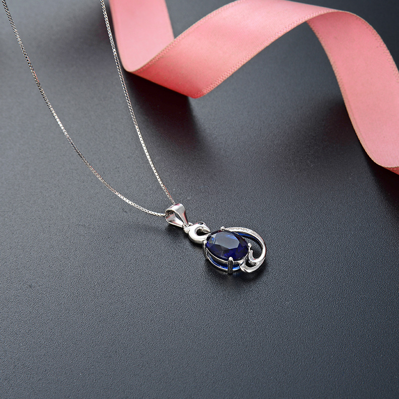 Europa y los Estados Unidos de la nueva moda 925 plata esterlina colgante cisne simple y universal nicho de diseño de joyas populares de cristal