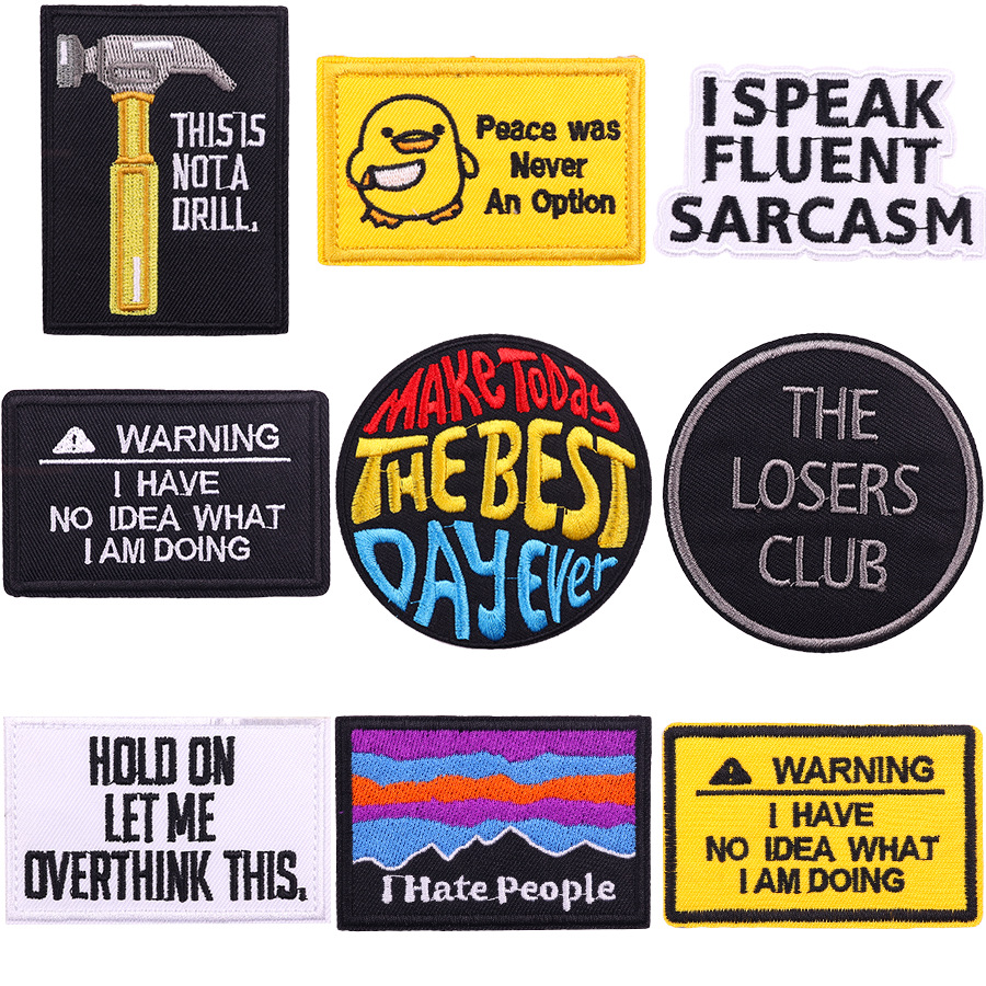 7g Weight Clothing Sticker Patches Classification 1 Piece Quantity Embroidery thread Material Letter Pattern Simple Style, Classic Style Style 1 Piece Simple Style Classic Style Letter Embroidery Thread Clothing Sticker Patches 无
