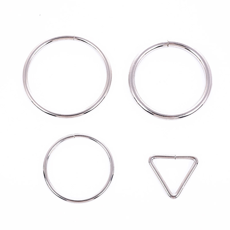 Baja de vestuario accesorios de fijación de hardware anillo de fijación en forma de D día de fijación de fijación cuadrada anillo de fijación de anillo de hierro elíptico semicircular D