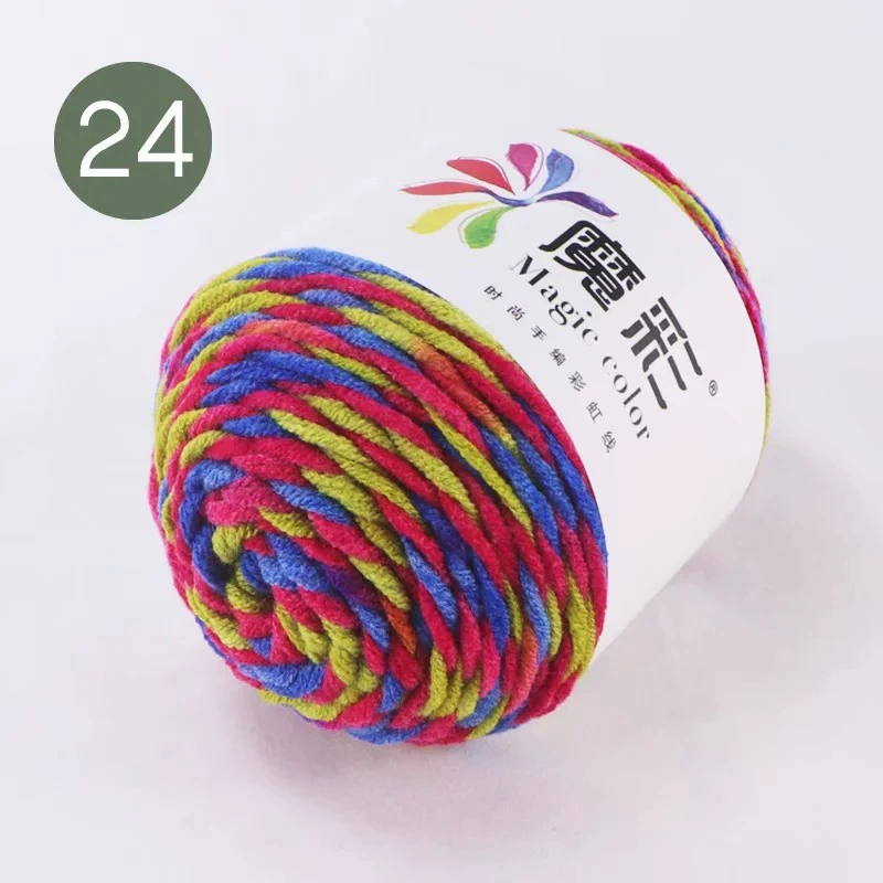 Handmade rainbow yarn ball, multicolor gradient, wholesale options