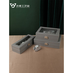 New leather gray watch box, storage box, display box, high-end watch case, watch box wholesale
