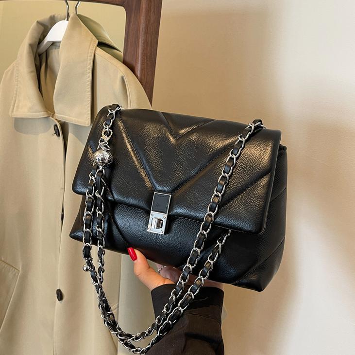 Bolso de cadena de bordado para mujeres 2025 nueva moda versátil bolso de brazo simple casual de alto nivel bolso de hombro