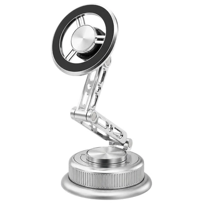 2026 New Magnetic Phone Holder, Car phone holder - flagship-silver-one-touch-adjustable-pressure-suction-epoxy-adhesive-suction-cup-washable-and-durable-traceless-installation-stable-as-a-mountain