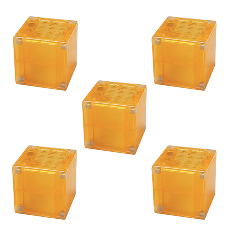 磁力方块 透明橙色 5PC