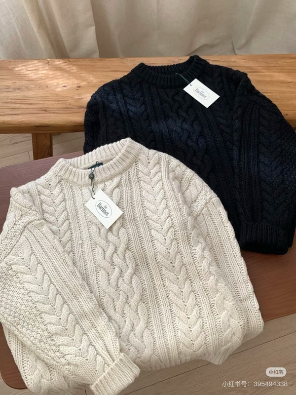 韩系复古黑色麻花毛衣女秋冬加厚宽松慵懒外穿显瘦纯色毛针织上衣|undefined