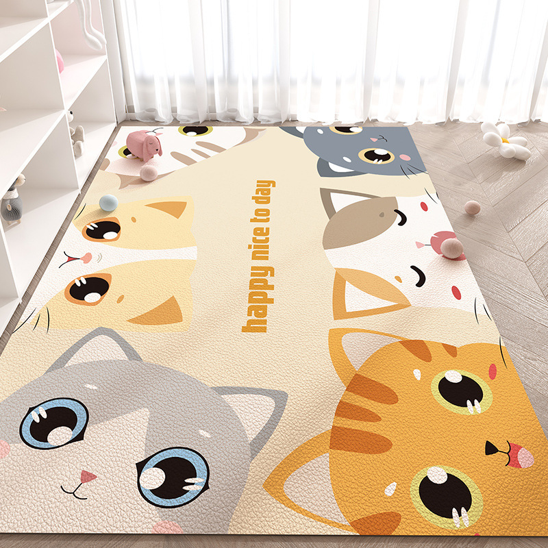 Cartoon cute waterproof non-slip carpet for home use PVC for…